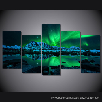 HD Printed Aurora Borealis Painting on Canvas Room Decoration Print Poster Picture Canvas Wall Art Mc-003